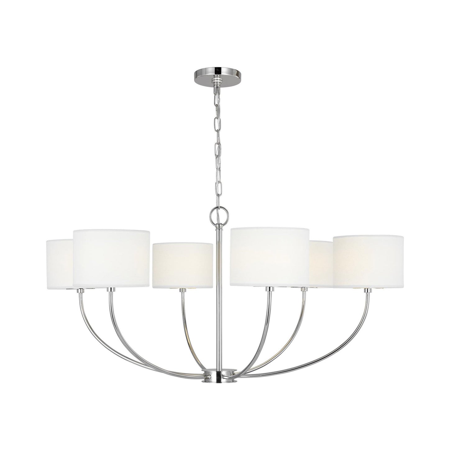 Sawyer LED Chandelier in Polished Nickel (Medium).