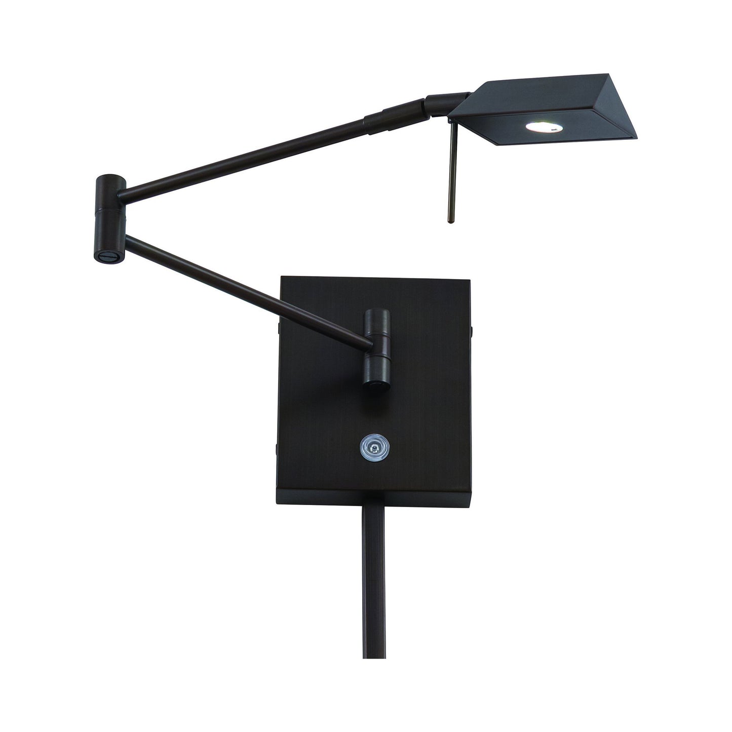 George's Reading Room P4318 LED Swing Arm Wall Light in Copper Bronze Patina.