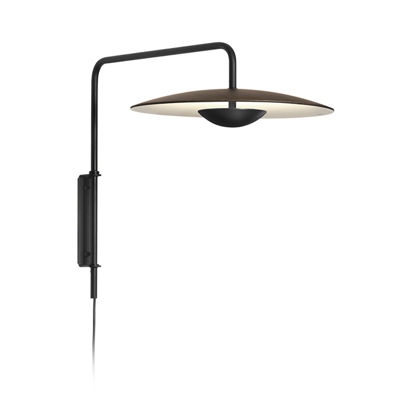 Ginger A LED Wall Light in Wenge/White (Large)/Plug-In.