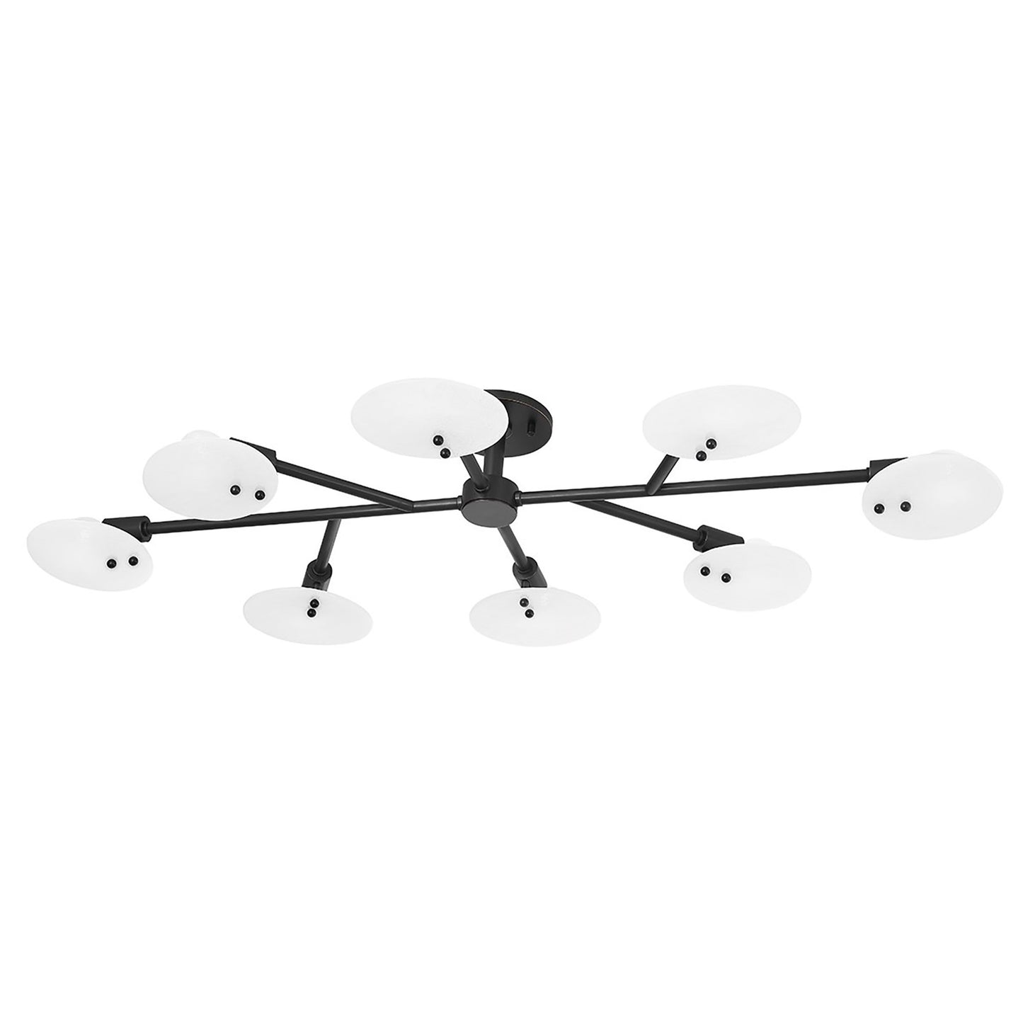 Giselle 8-Light Semi-Flush Mount Ceiling Light in Old Bronze.