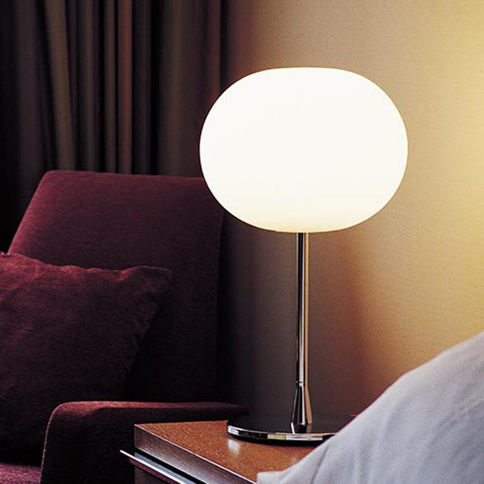 Glo-Ball T1 Table Lamp in bedroom.