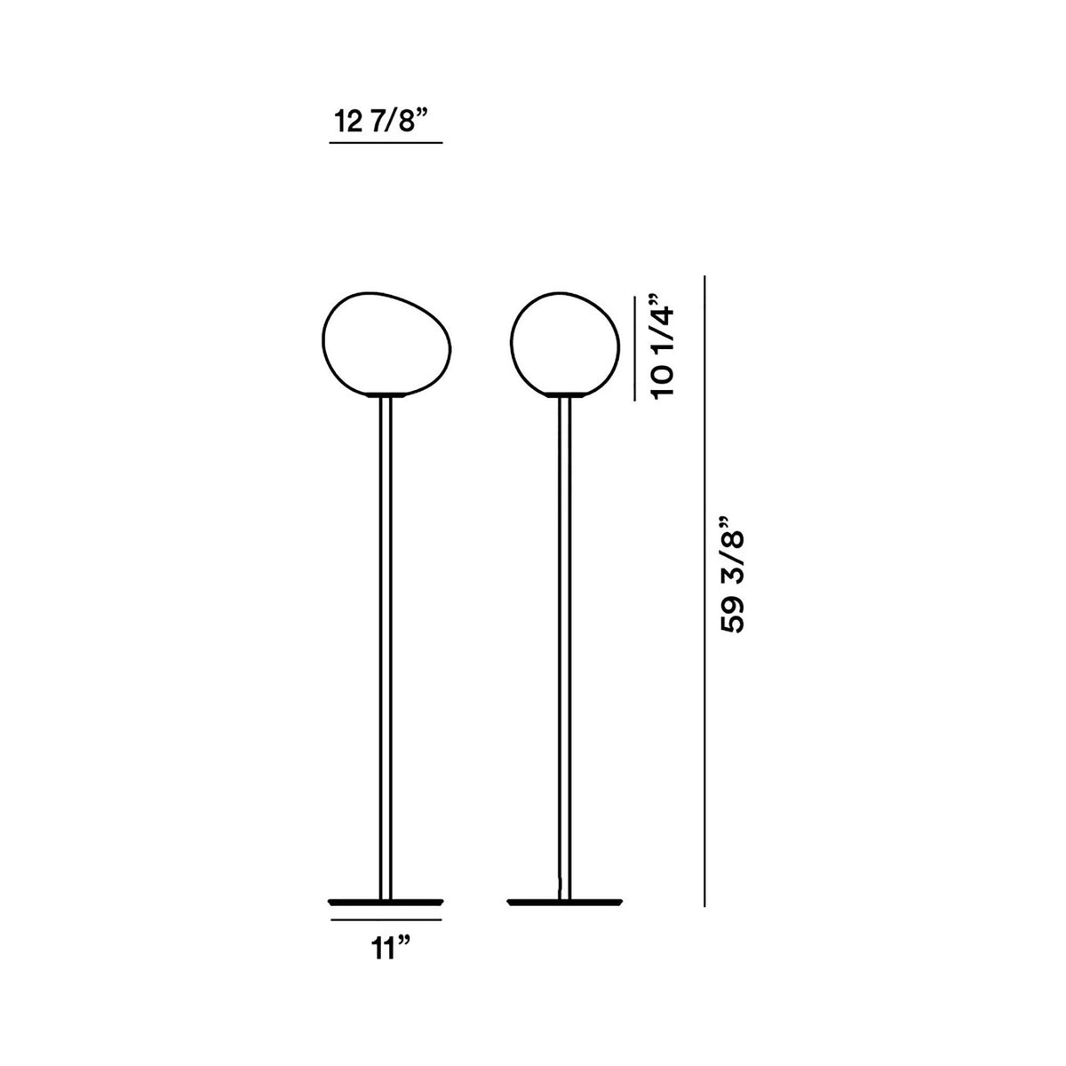 Gregg Floor Lamp - line drawing.