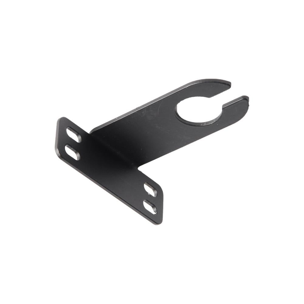 Gutter Mount Bracket Landscape Accessory in Black on Stainless Steel.