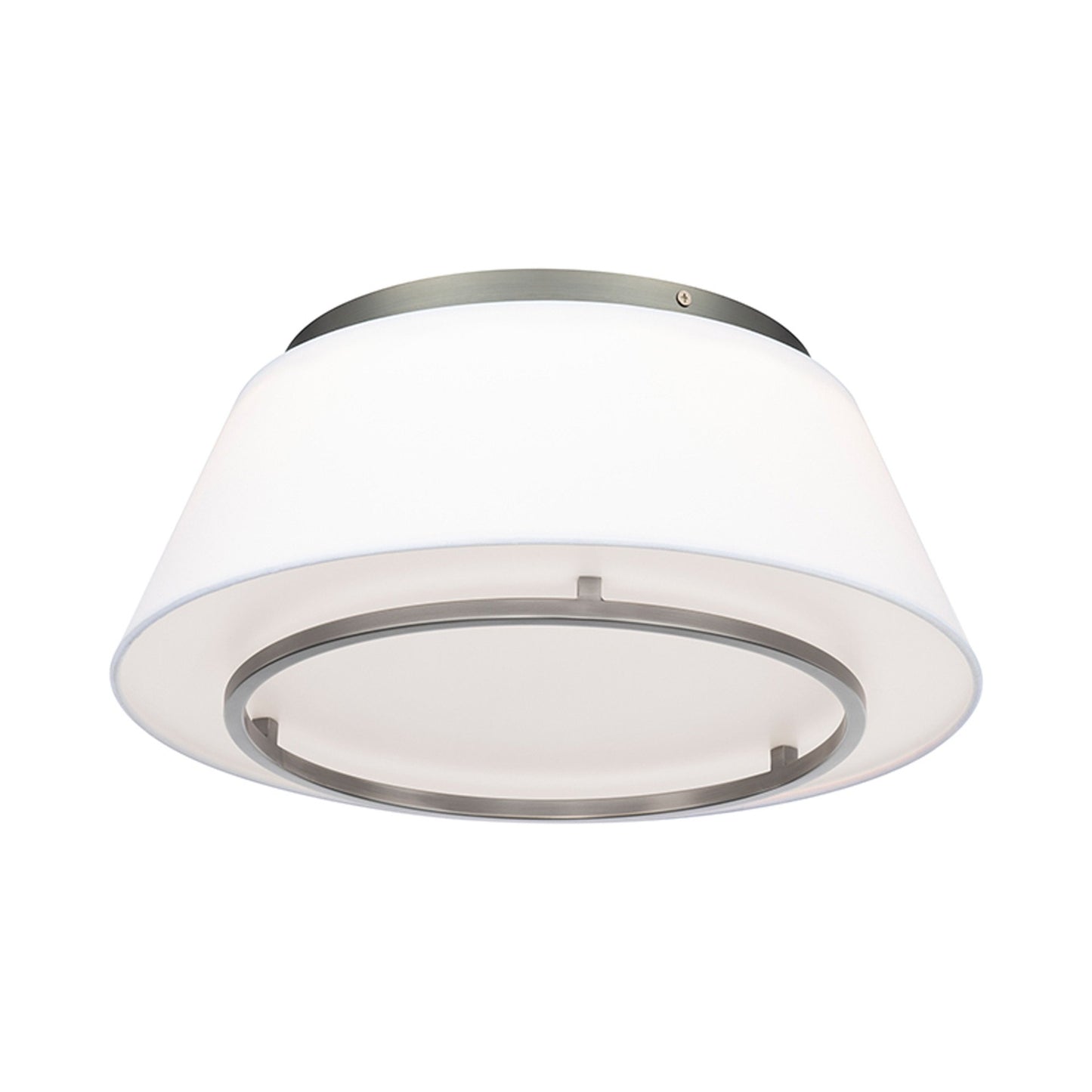 Hailey LED Flush Mount Ceiling Light in Brushed Nickel.