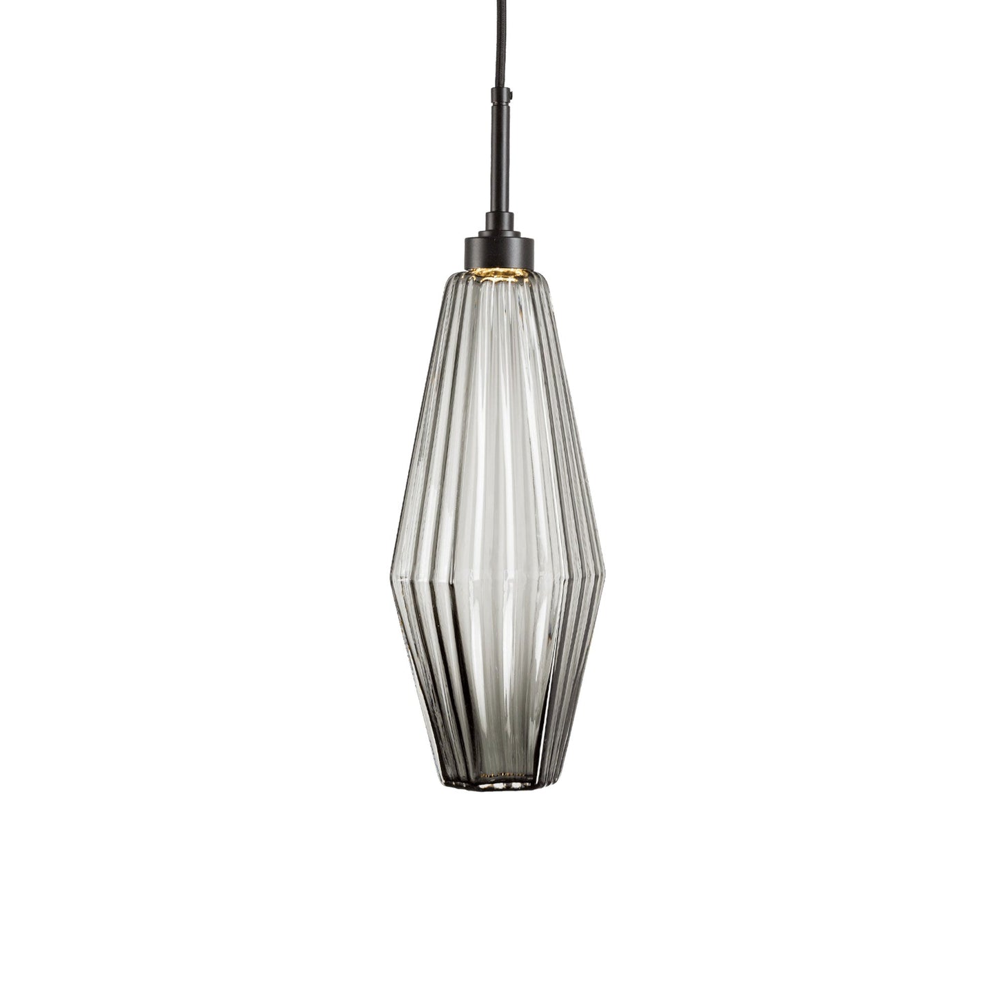 Aalto LED Pendant Light in Matte Black/Smoke Glass (21.2-Inch).