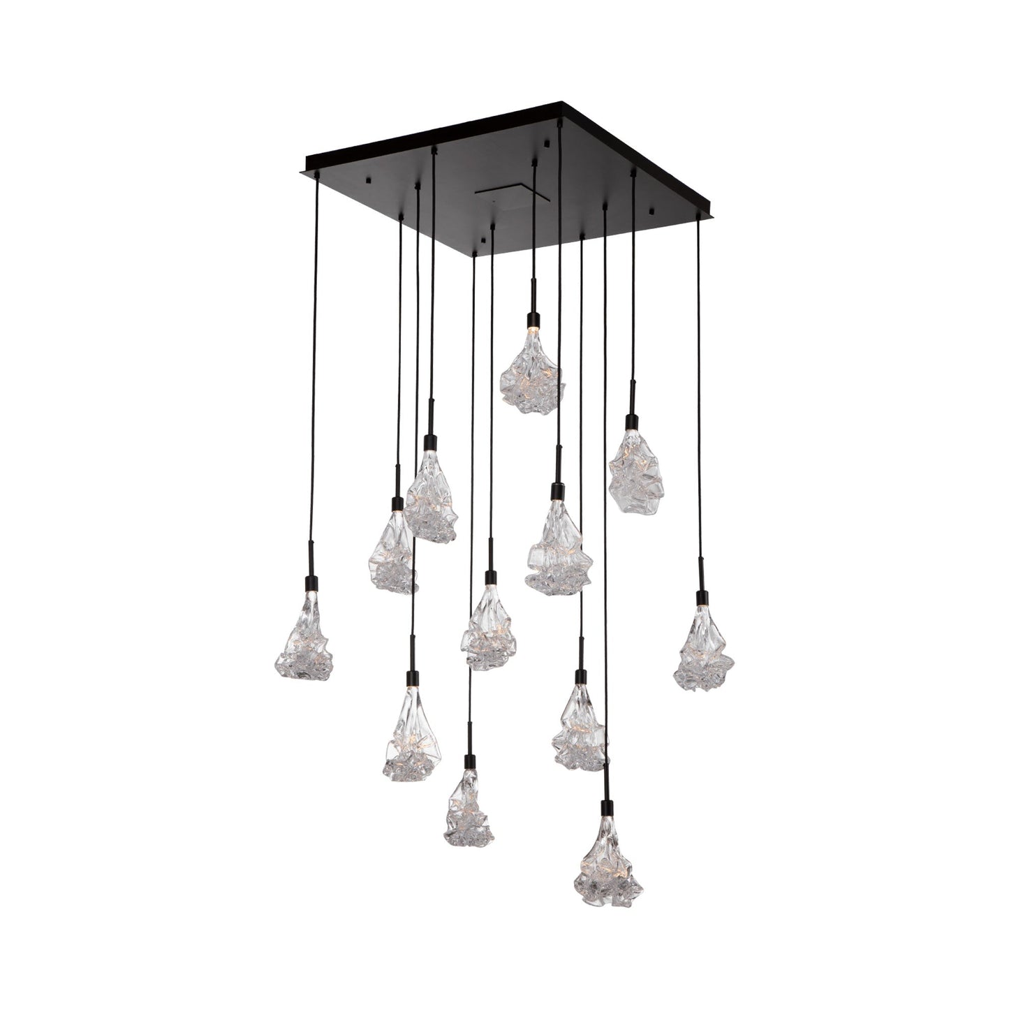 Blossom LED Multi Light Pendant Light in Matte Black (12-Light).