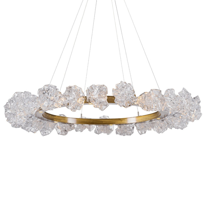 Blossom Ring LED Chandelier in Heritage Brass (50-Inch).