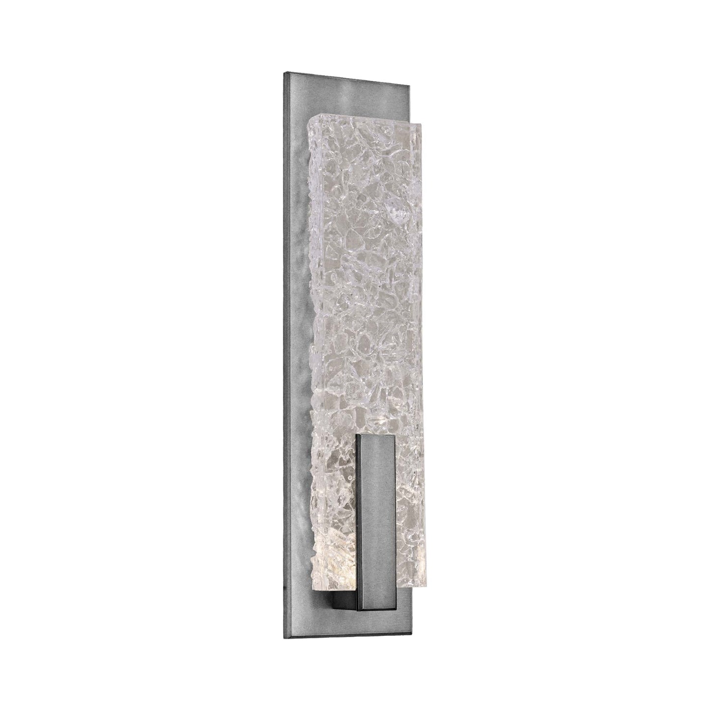 Glacier LED Wall Light in Satin Nickel.