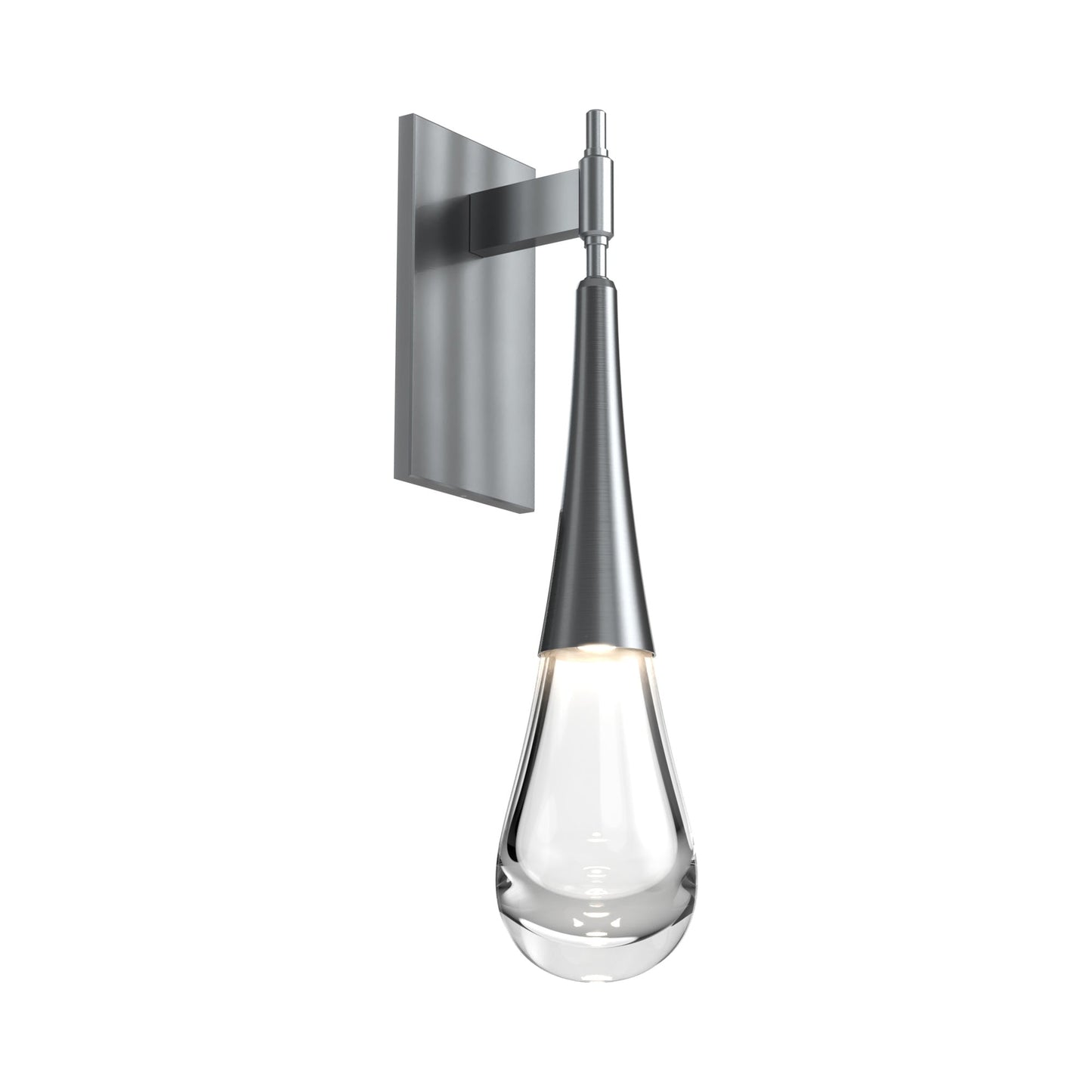 Raindrop LED Wall Light in Satin Nickel.