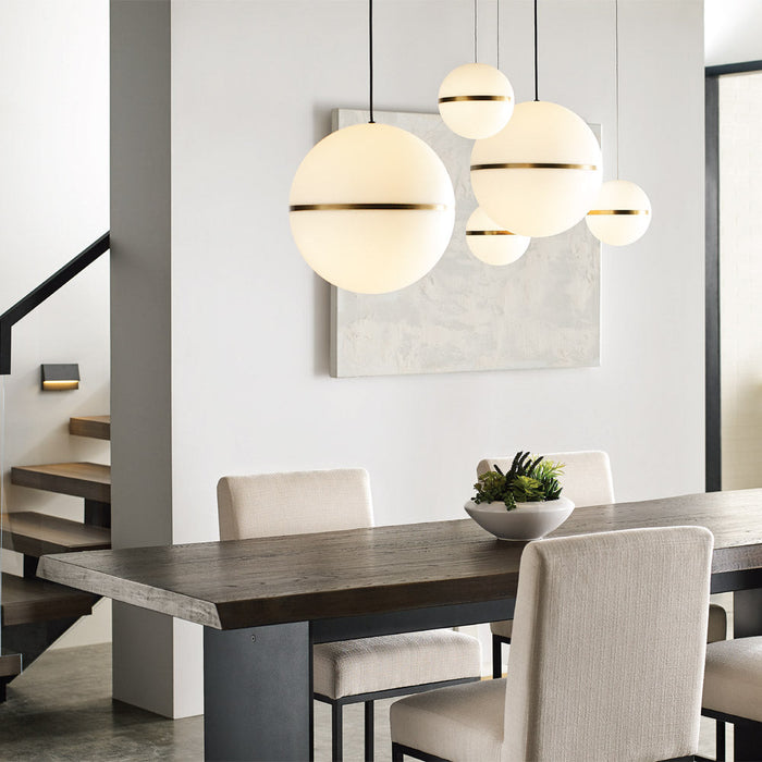 Hanea Grande LED Pendant Light in dining room.
