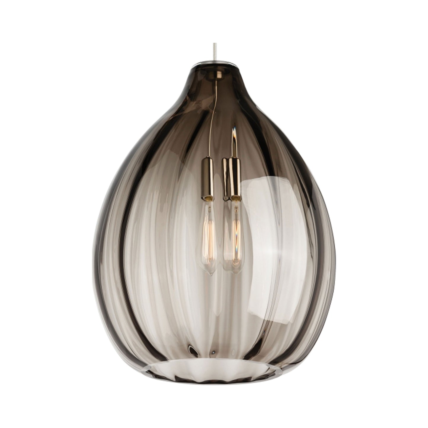 Harper Pendant Light in Smoke/Black.