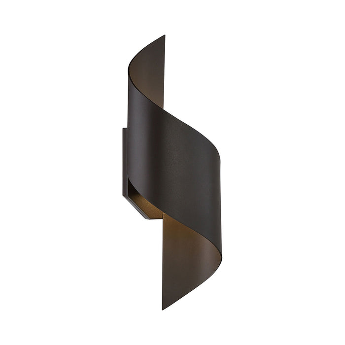 Helix Outdoor LED Wall Light in Small/Bronze.