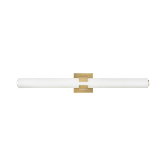 Aiden LED Bath Wall Light in Lacquered Brass (Large).