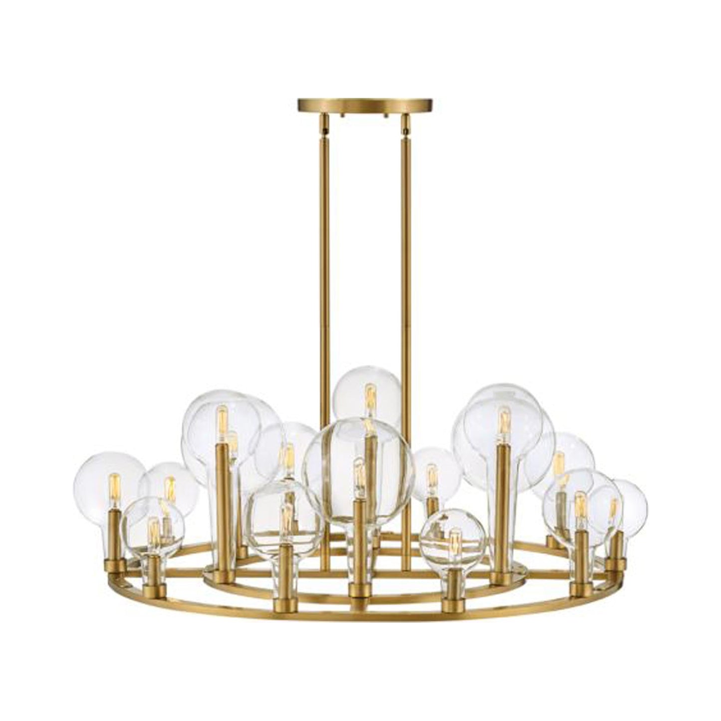 Alchemy Chandelier Light in Lacquered Brass (16-Light).