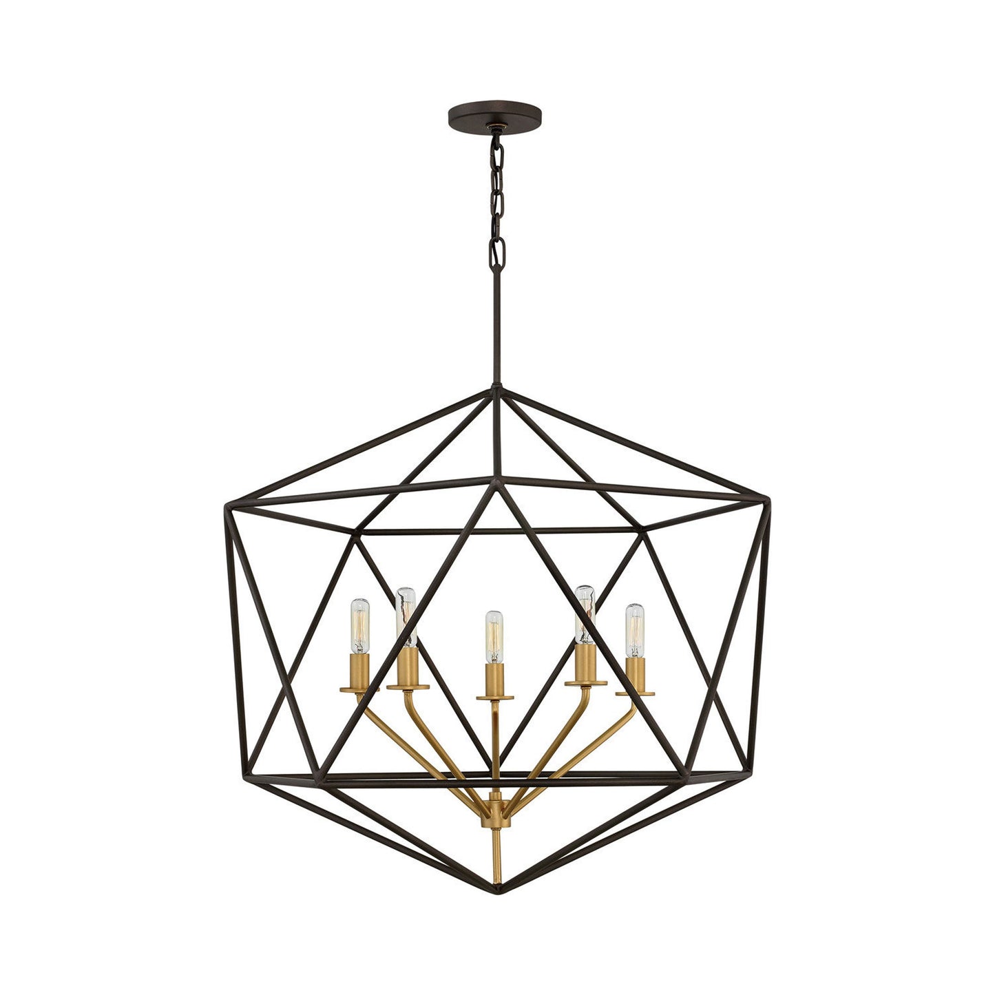 Astrid Chandelier in Large/Metallic Matte Bronze.