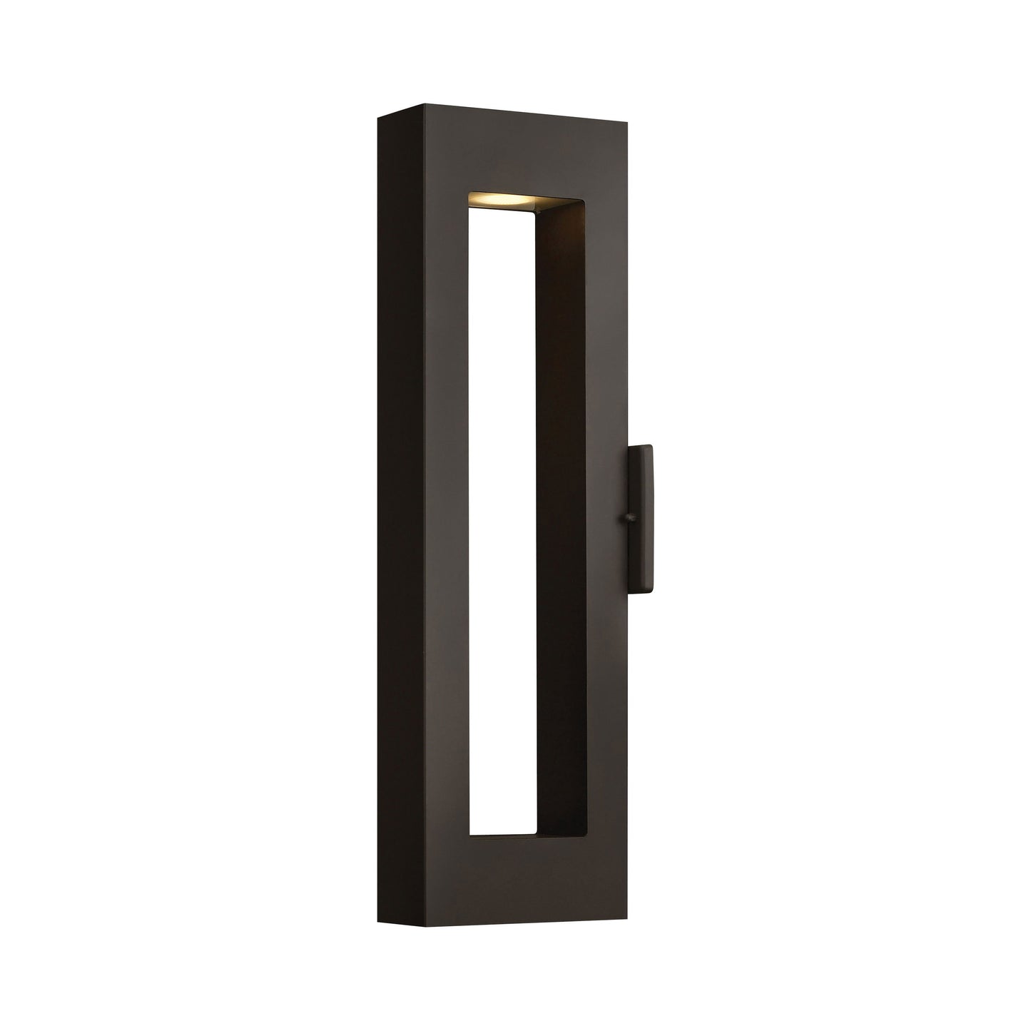 Atlantis ADA Outdoor LED Wall Light in Large/Satin Black.