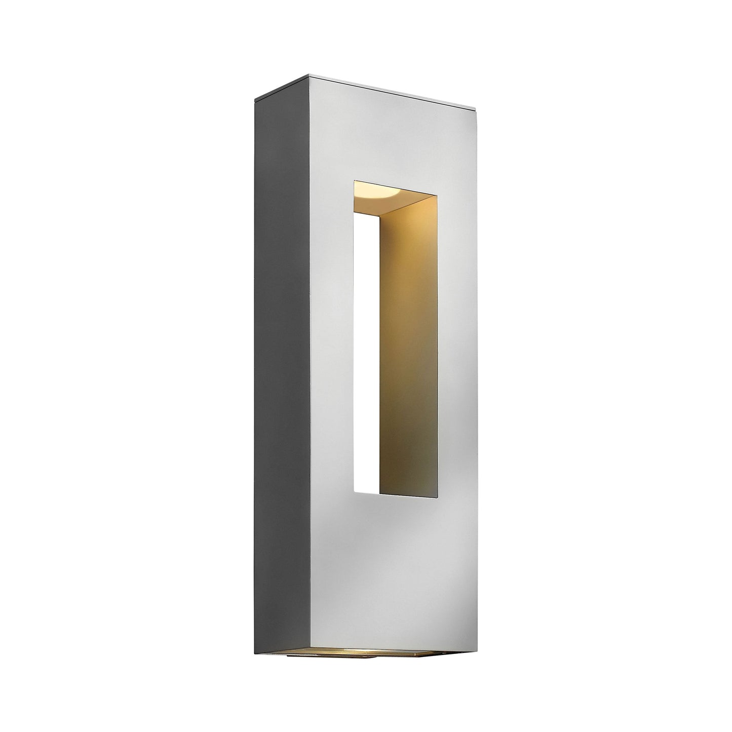 Atlantis Large Outdoor LED Wall Light in Titanium.