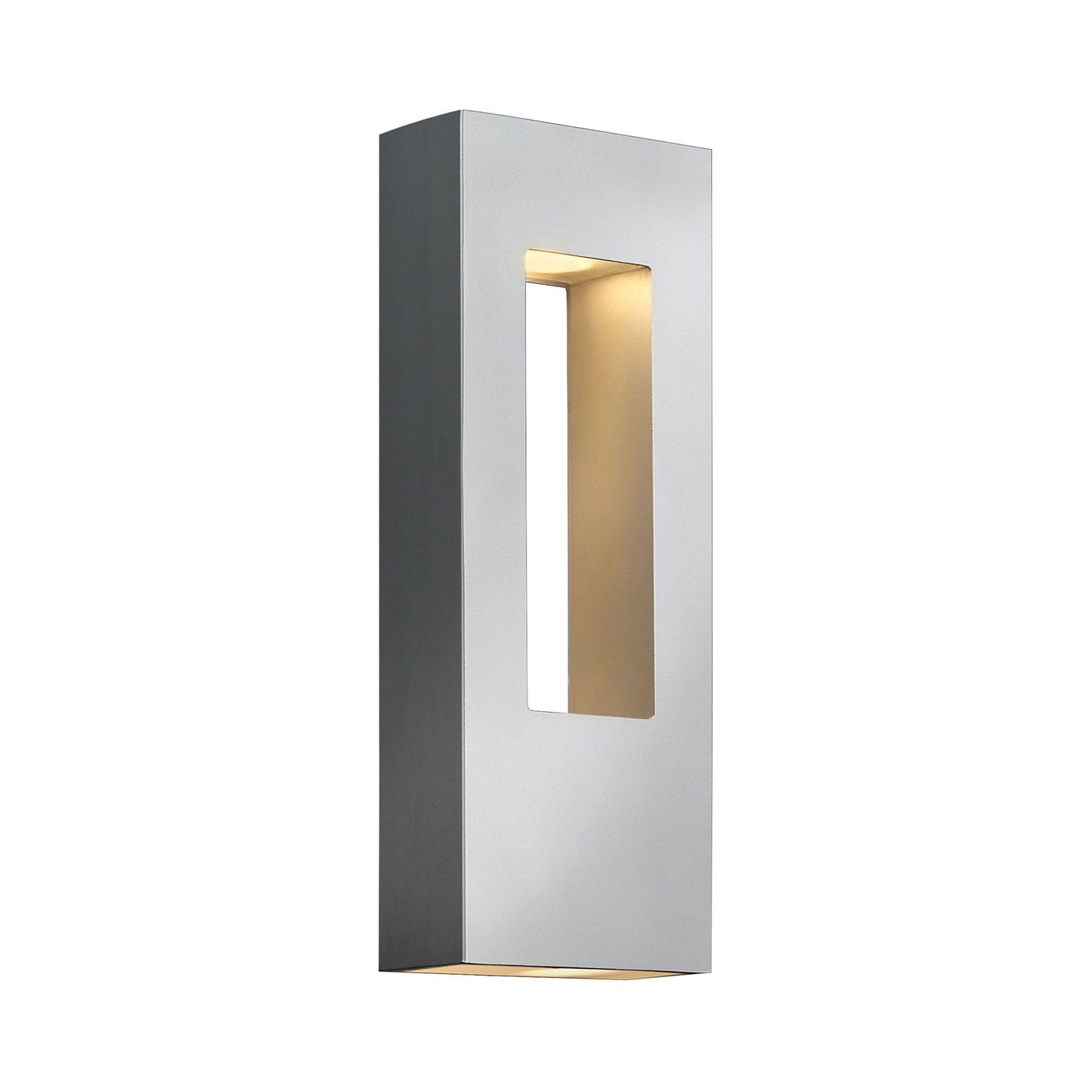 Atlantis Medium Outdoor LED Wall Light in Titanium.