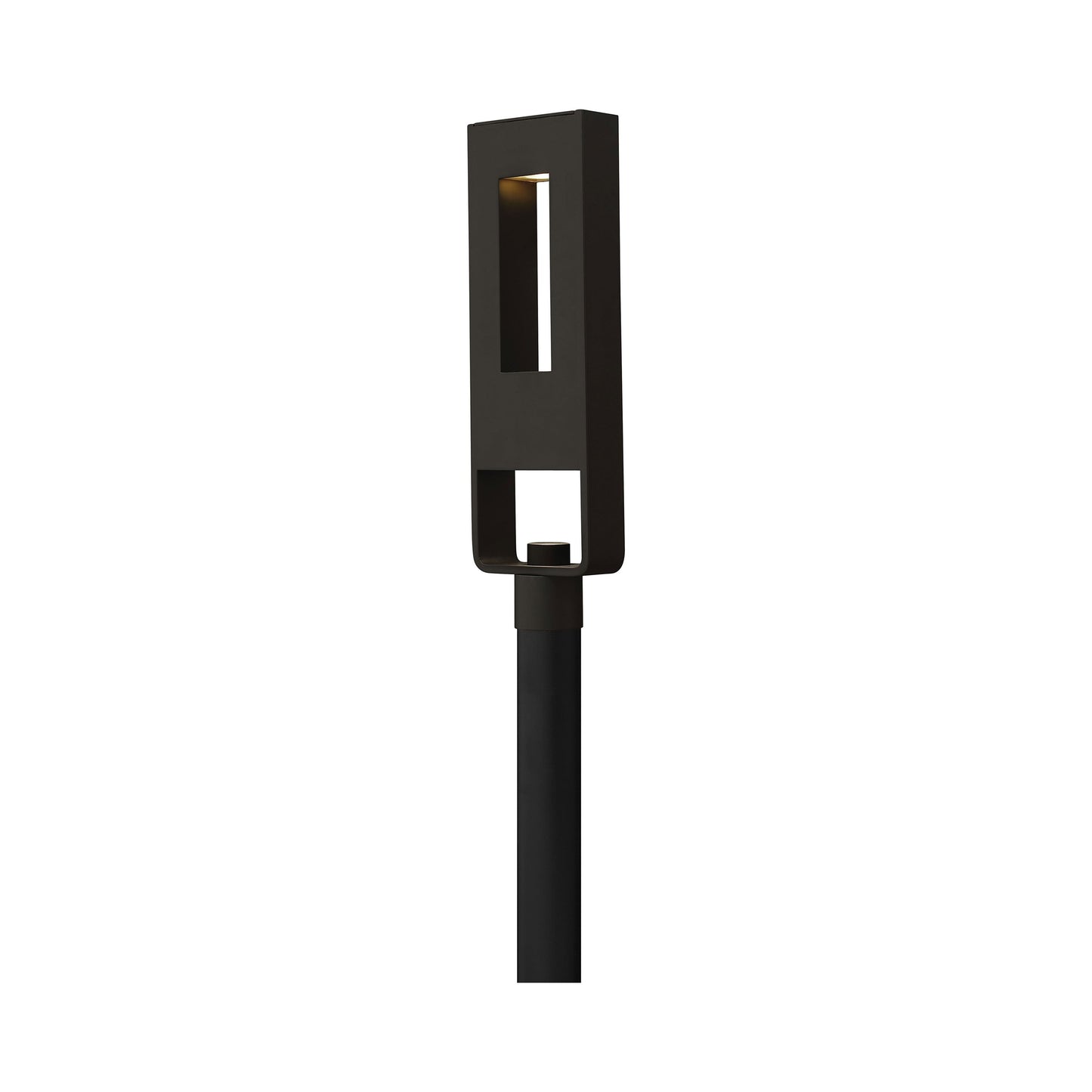 Atlantis Outdoor LED Post Light in Satin Black.