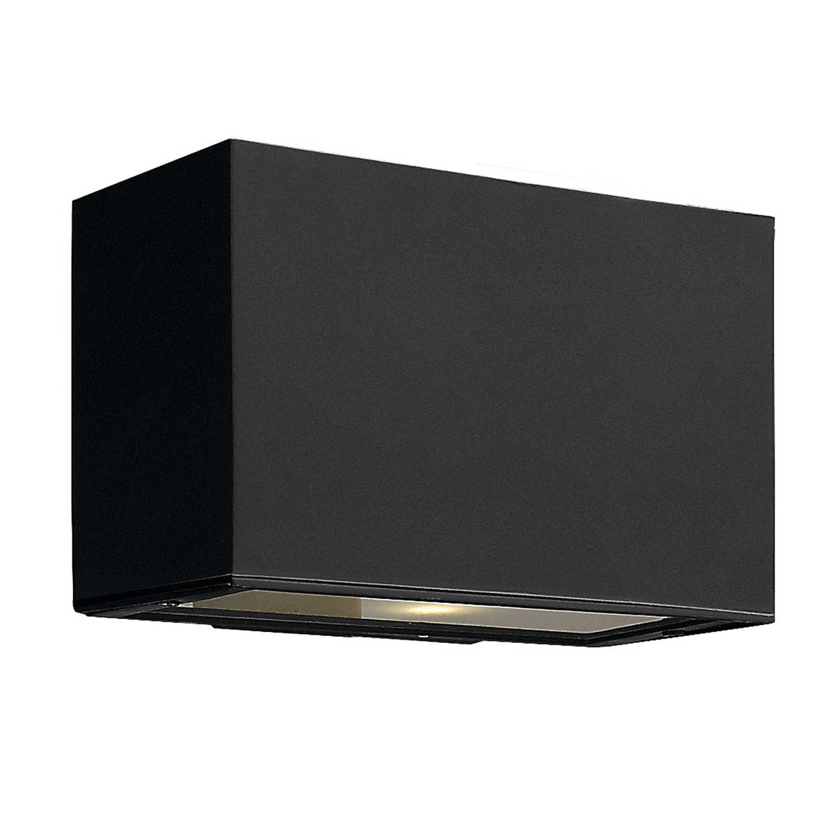 Atlantis Small Outdoor LED Wall Light in Satin Black/Up/Downlight.
