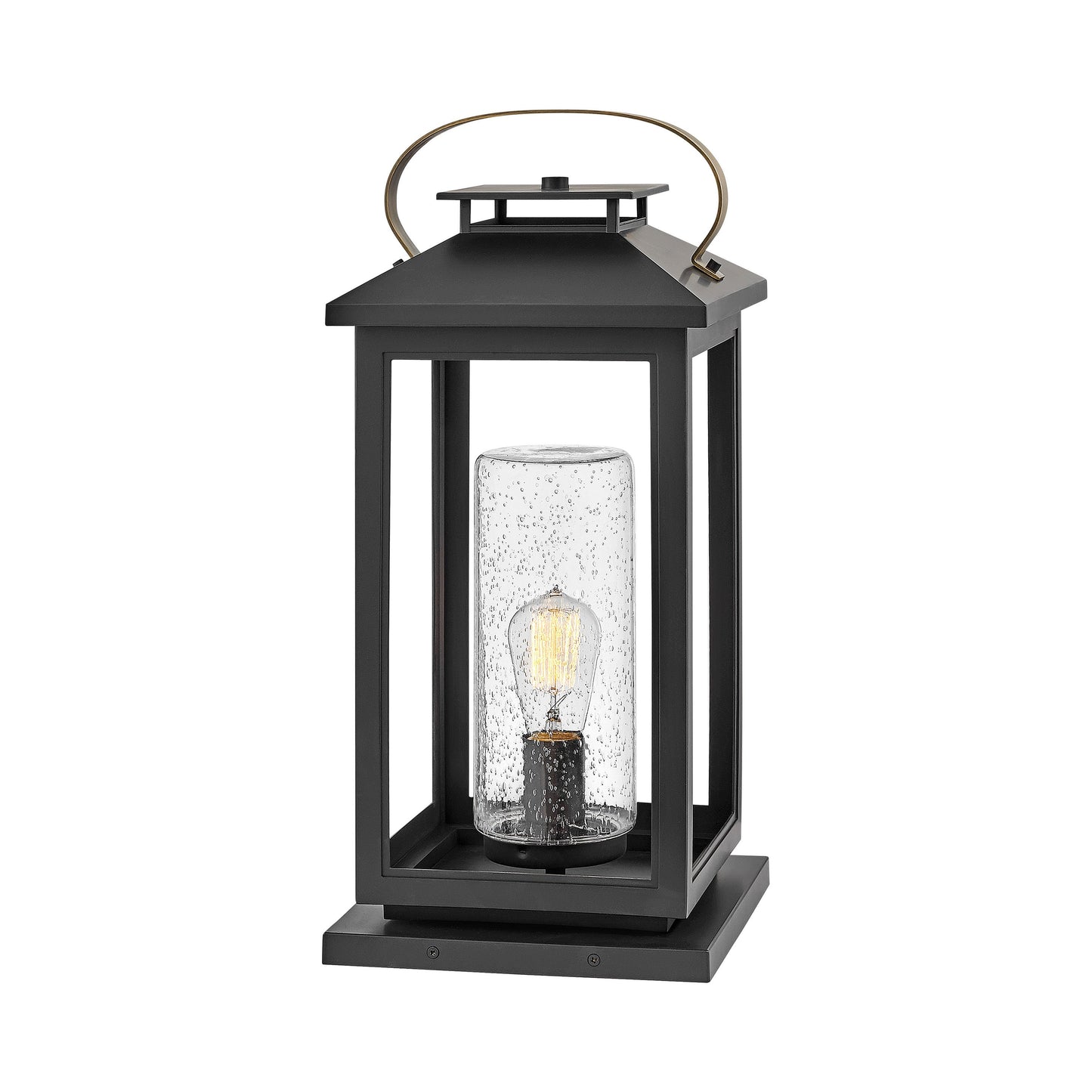 Atwater Outdoor Pier Mount Light in Black.