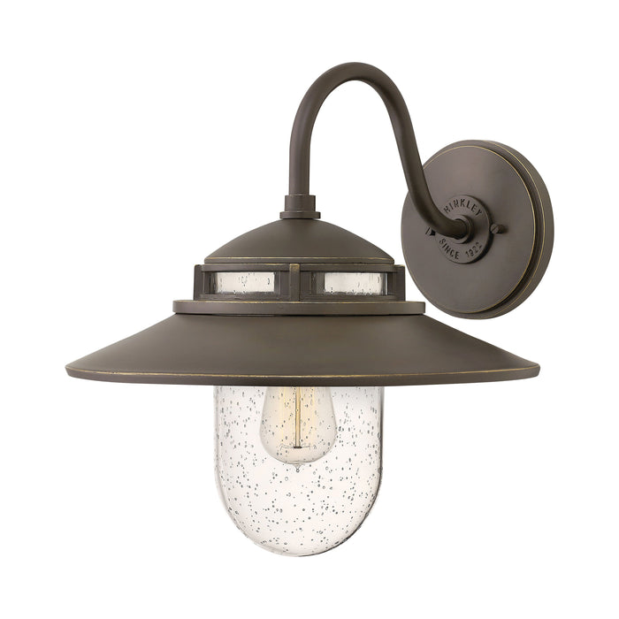Atwell Outdoor Wall Light in Large/Oil Rubbed Bronze.