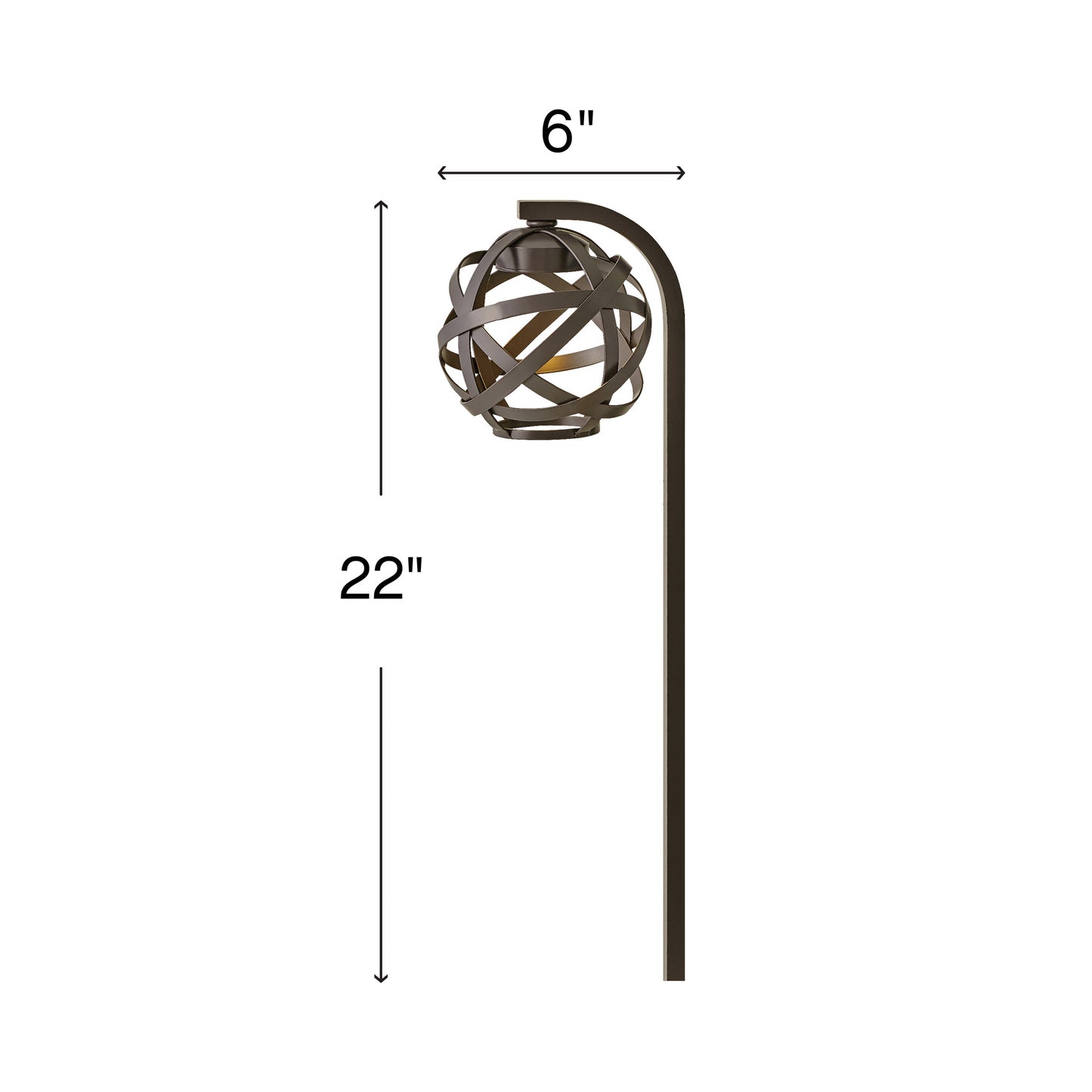 Carson Led Path Light - line drawing.