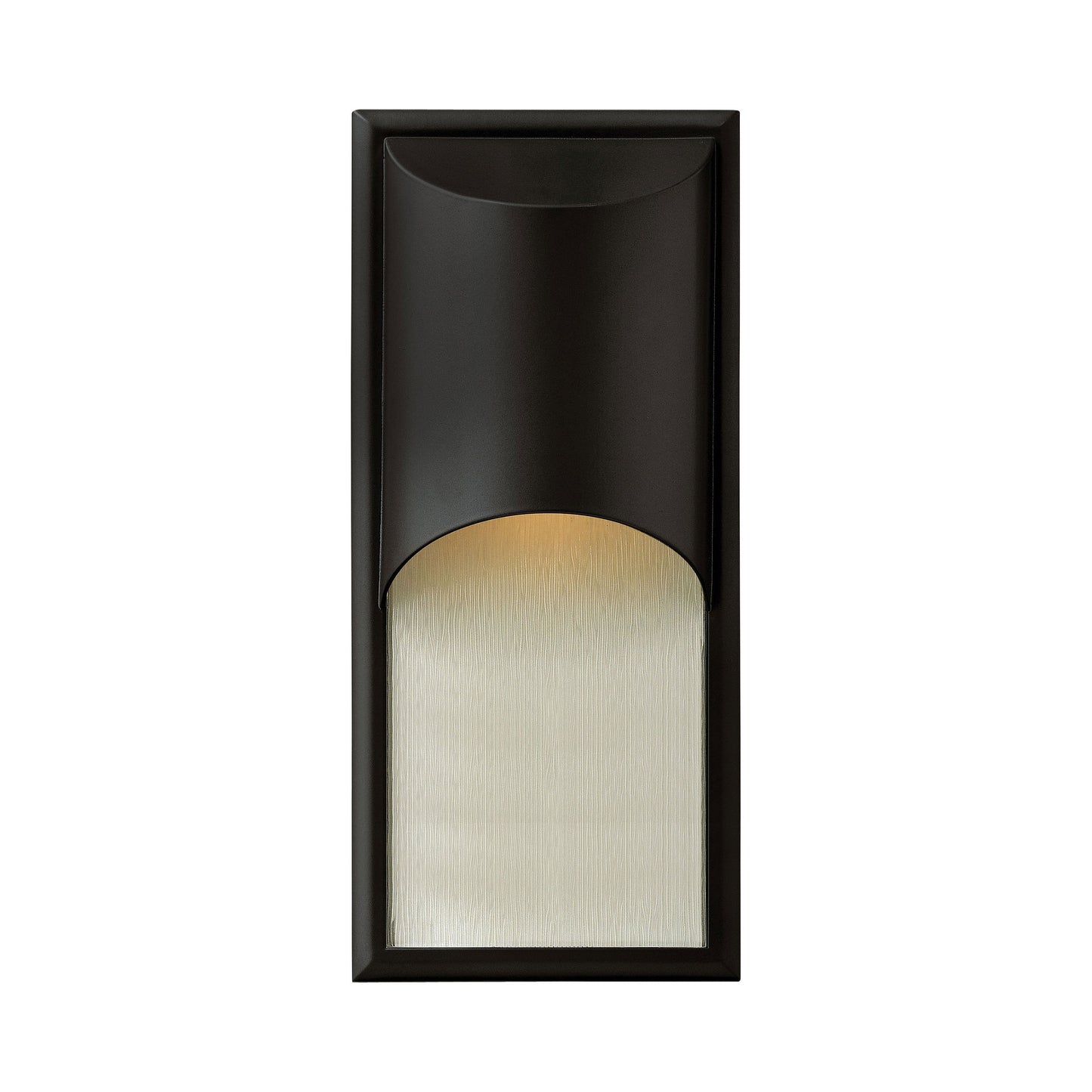 Cascade Outdoor Wall Light in Medium/Satin Black.