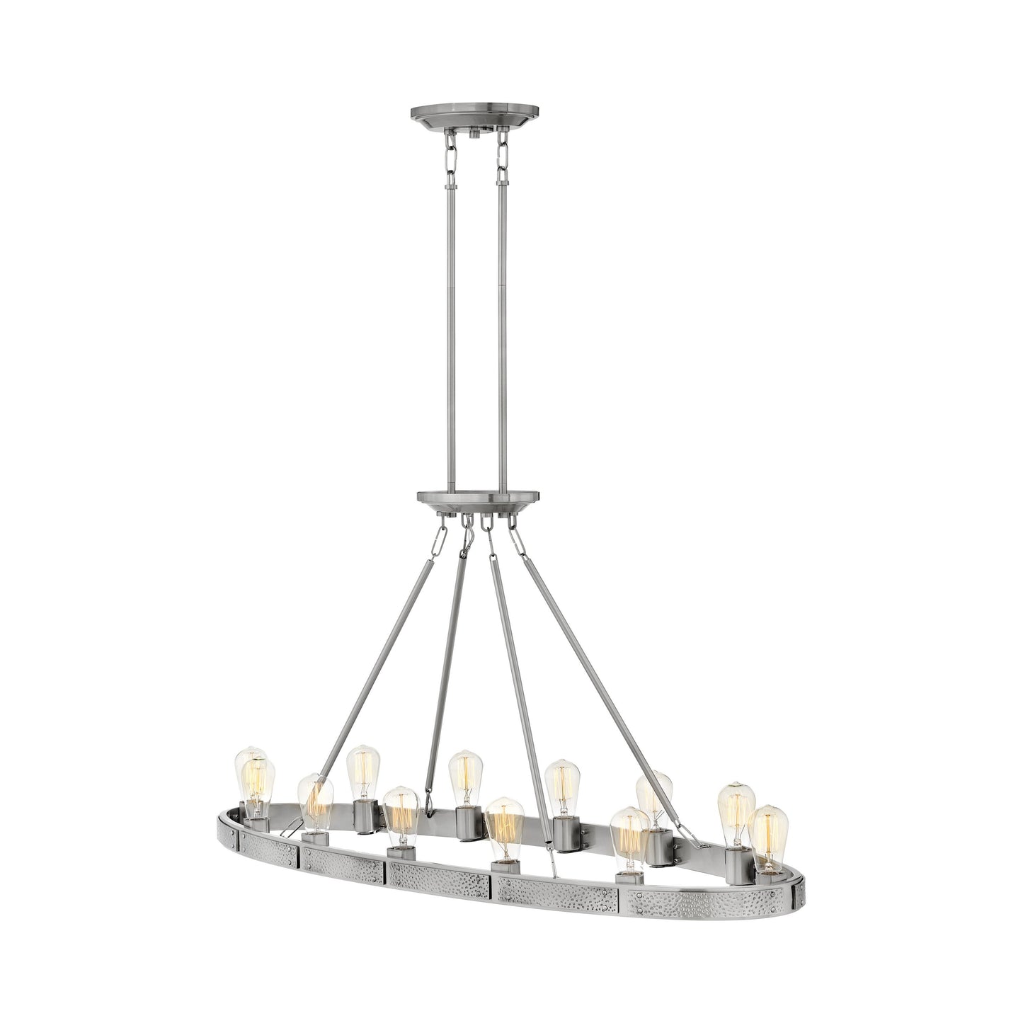 Everett Linear Pendant Light in Brushed Nickel.