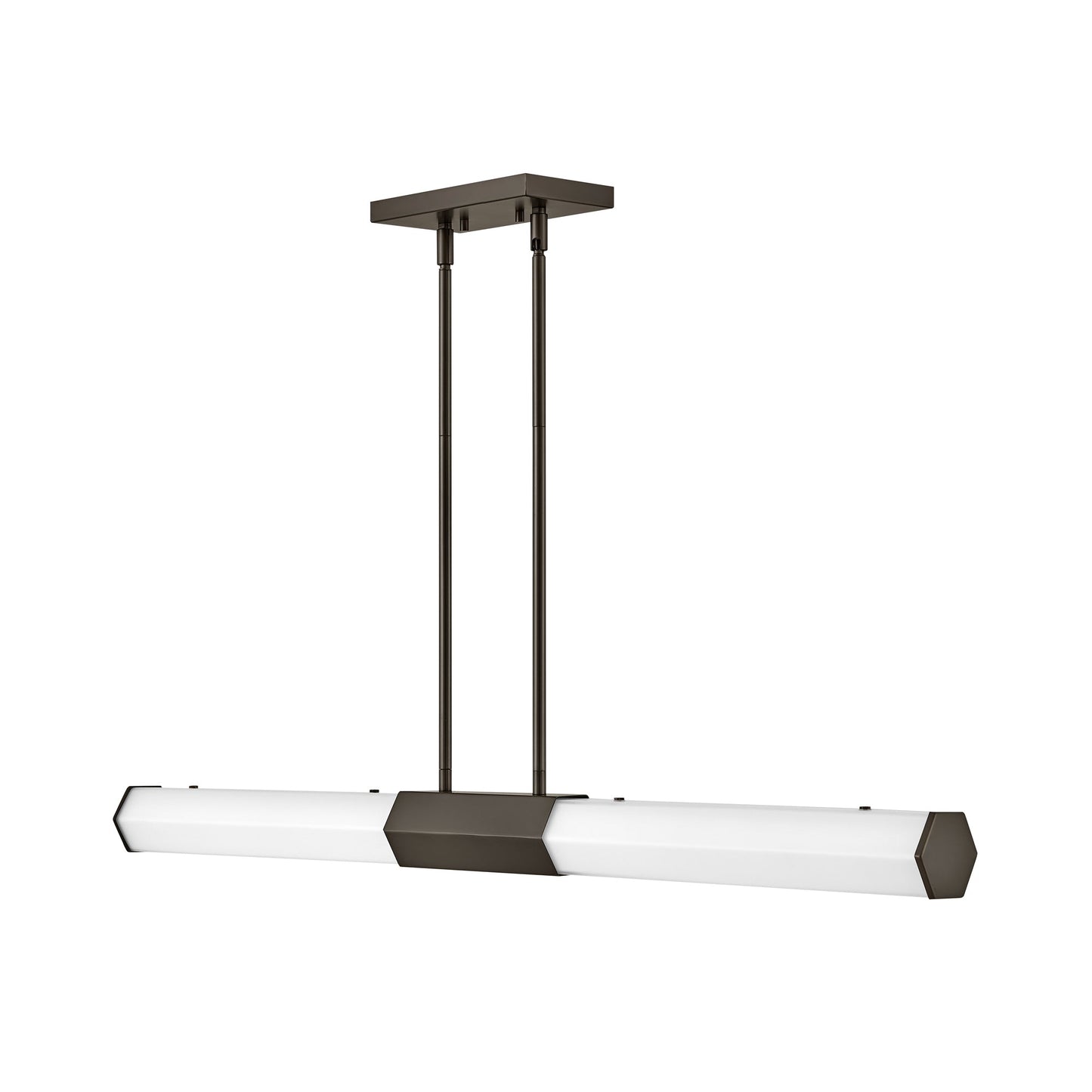 Facet LED Linear Pendant Light in Black Oxide.