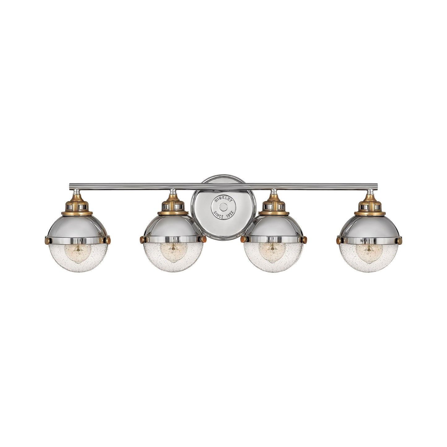 Fletcher Bath Vanity Light in Polished Nickel (4-Light).