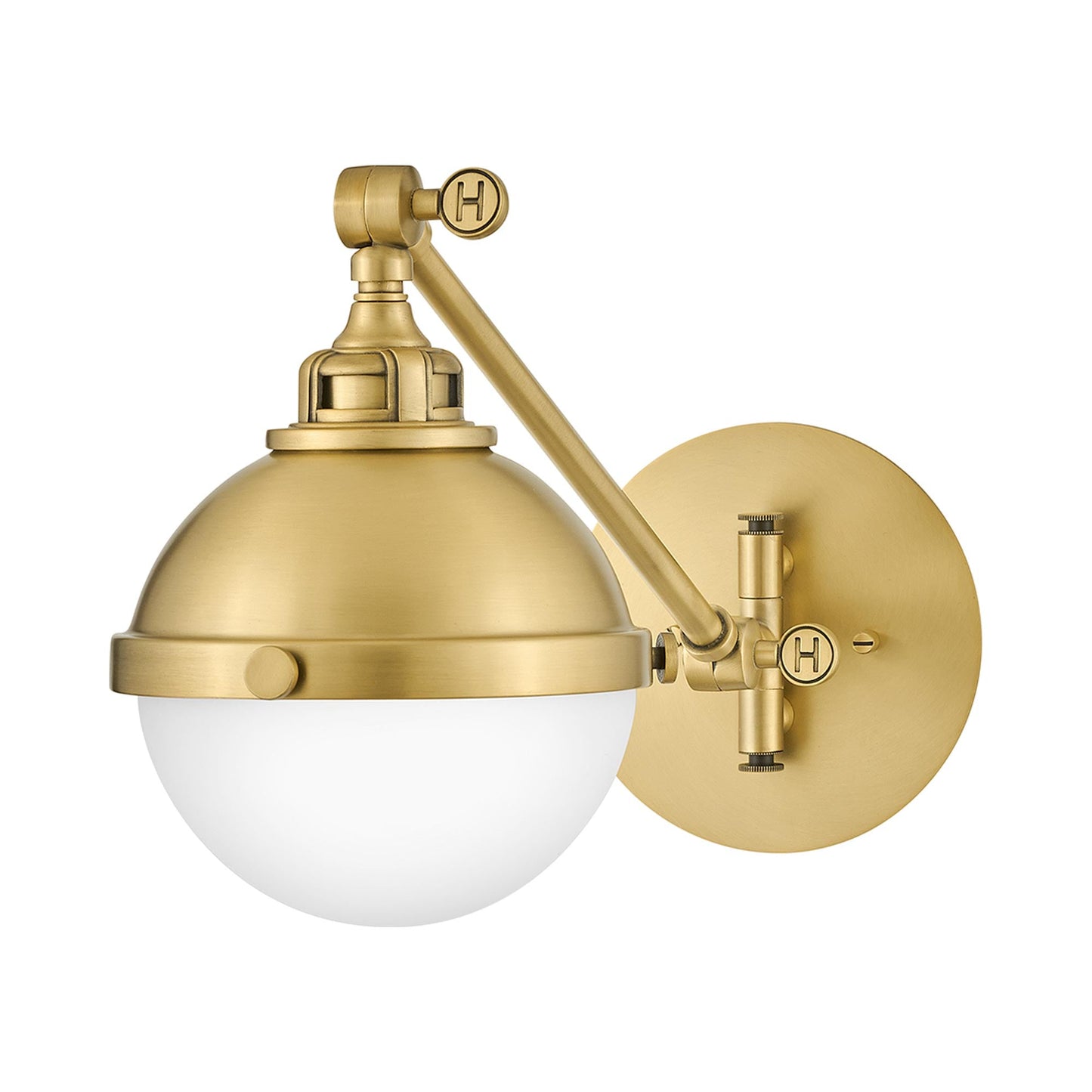 Fletcher Bath Wall Light in Satin Brass (18.5-Inch).