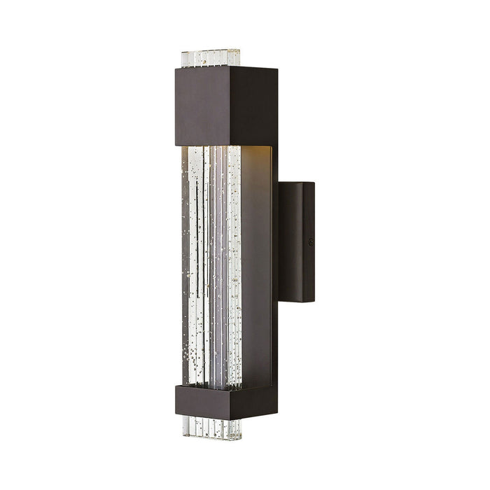 Glacier Outdoor LED Wall Light in Small/Bronze.