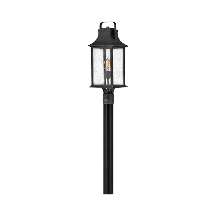Grant Outdoor Post Lantern Light in Textured Black.