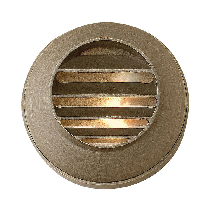 Hardy Island Round LED Deck Light in Louvered.