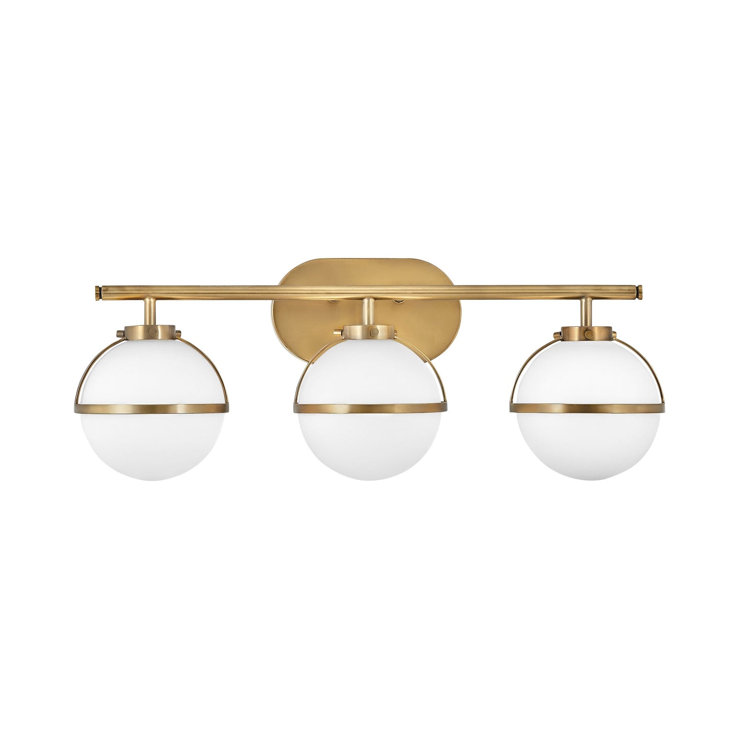 Hollis LED Bath Vanity Light in Heritage Brass (3-Light).