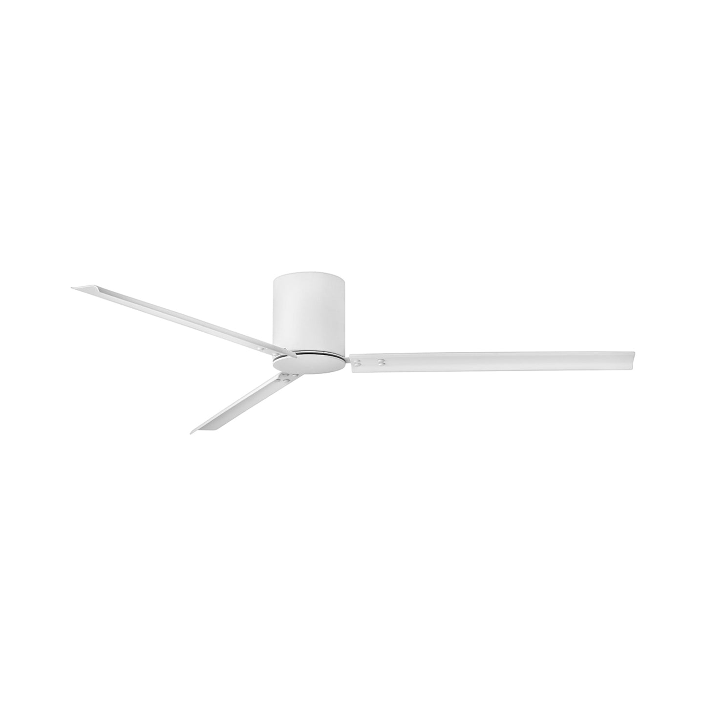 Indy Flush Mount Ceiling Fan in Matte White (72-Inch).