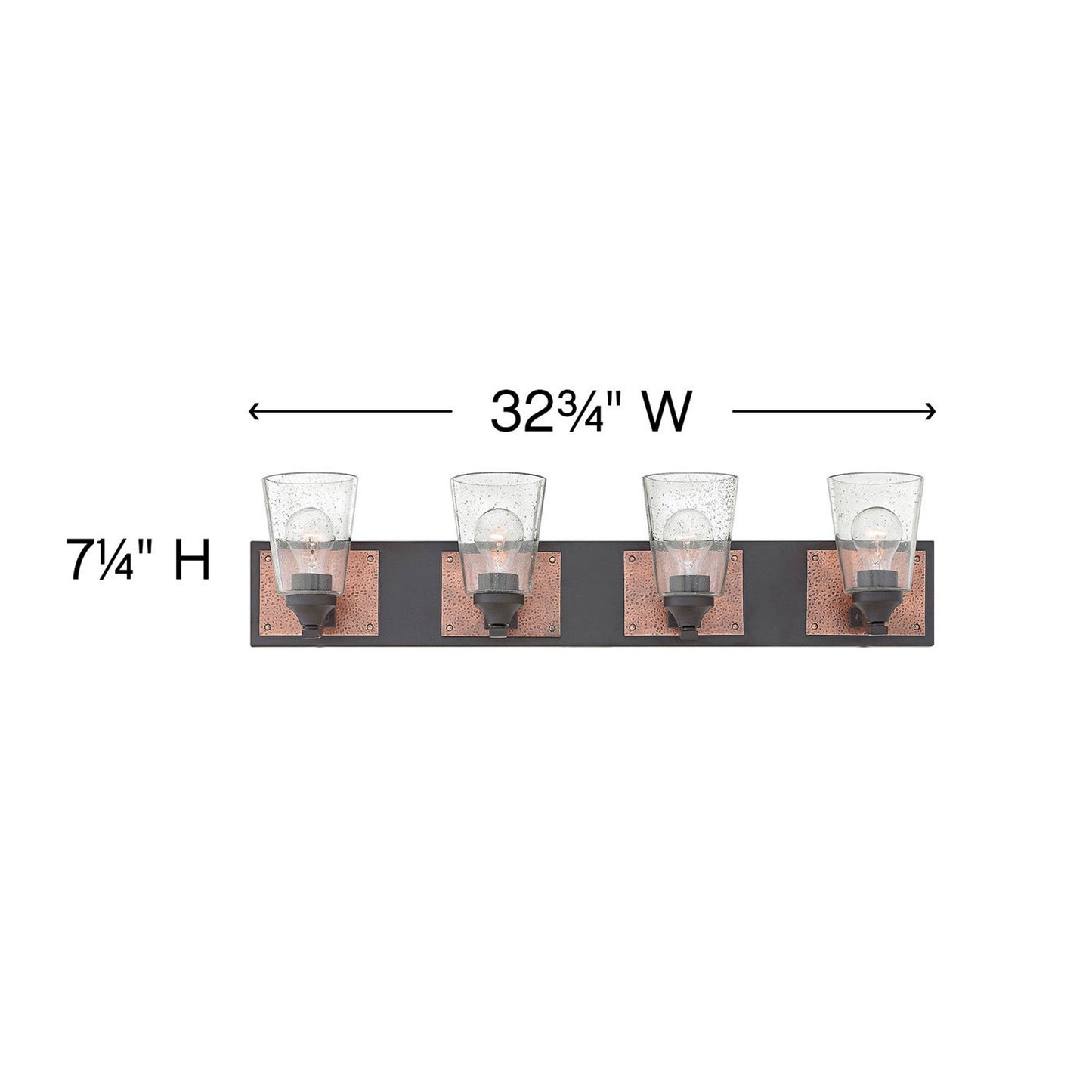 Jackson Bath Vanity Light - line drawing.