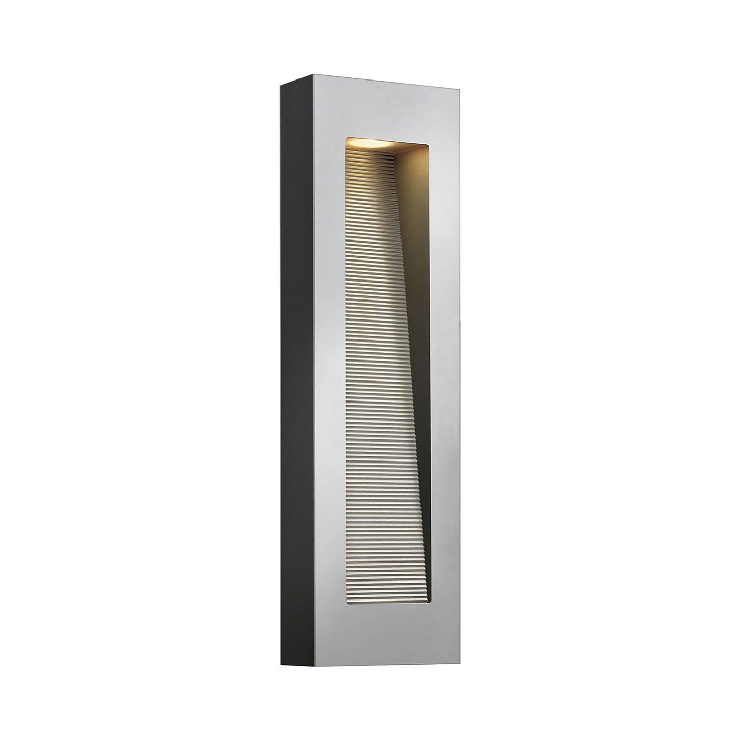 Luna Tall Outdoor Wall Light in Rectangular Large/Titanium.