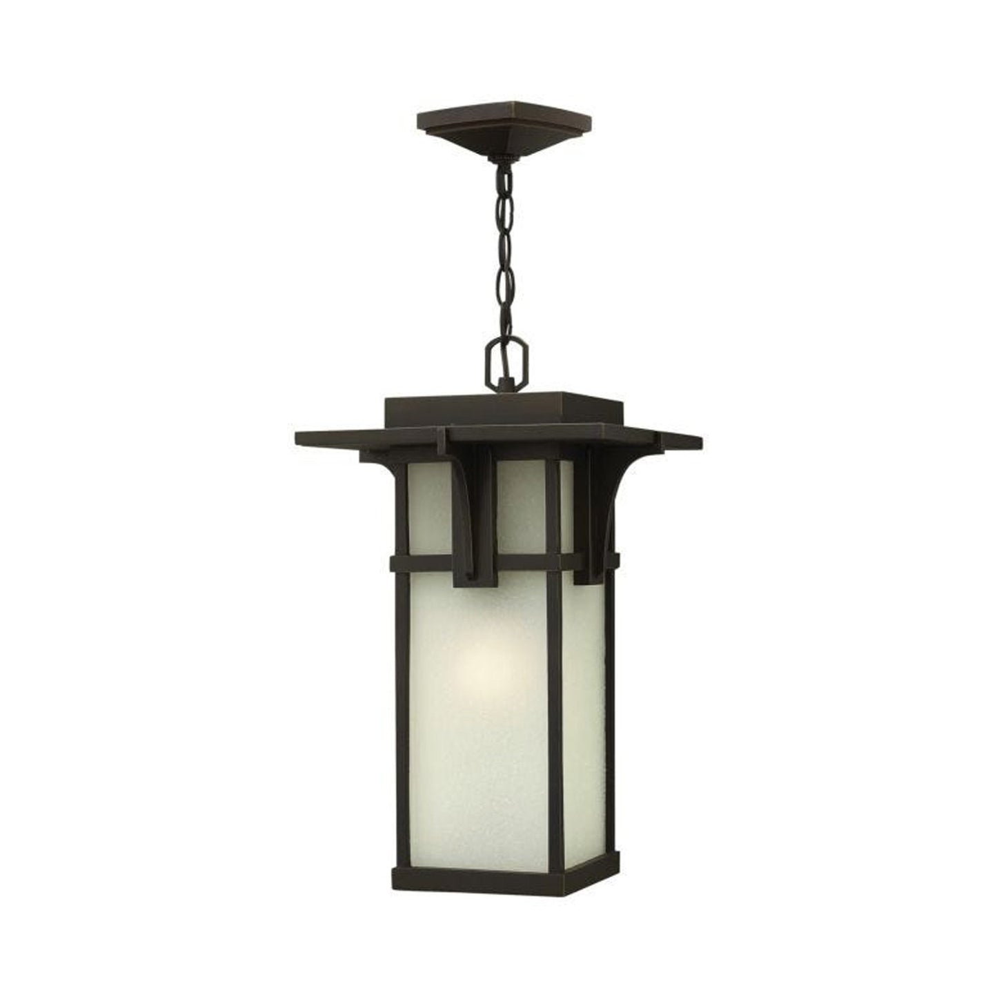 Manhatten Outdoor Pendant Light in Etched Seedy/Incandescent.