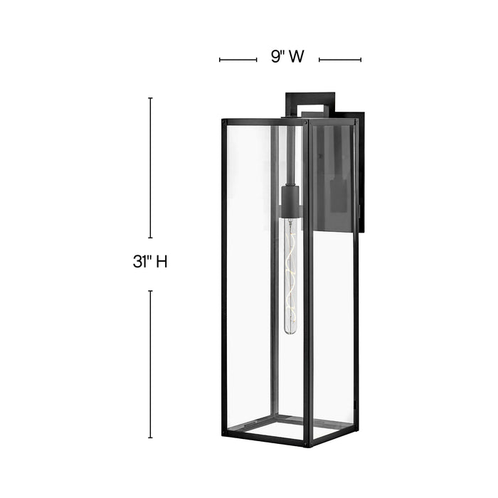 Max Outdoor Wall Light - line drawing.