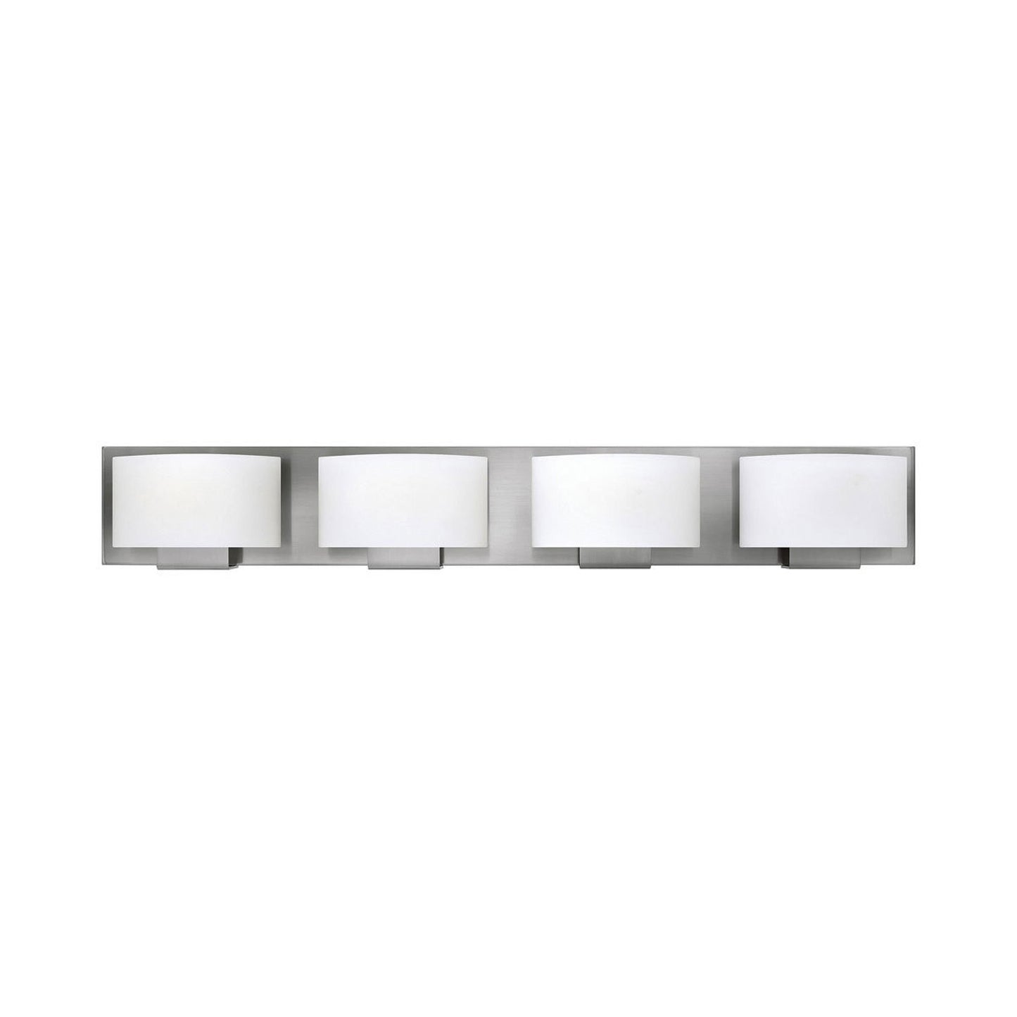 Mila Bath Vanity Light in Brushed Nickel (4-Light).