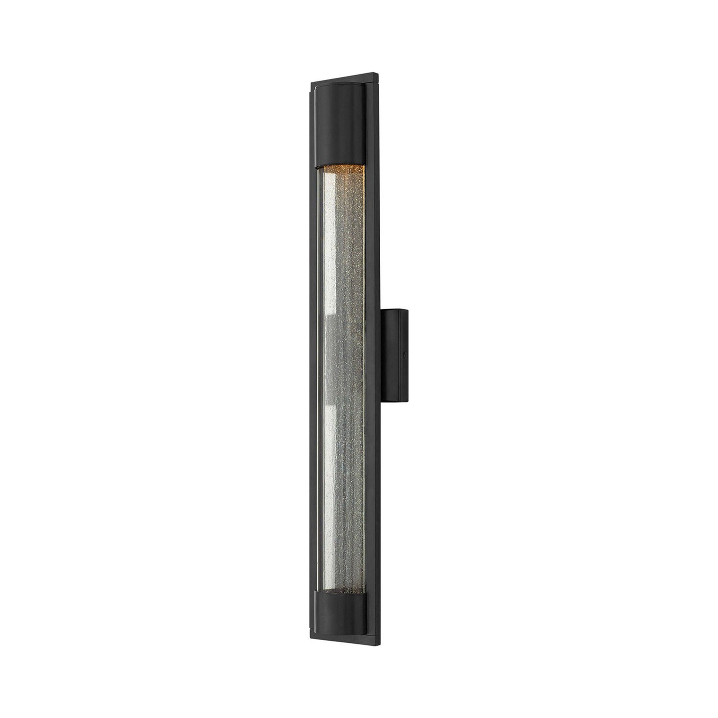 Mist Outdoor Wall Light in Large/Satin Black.