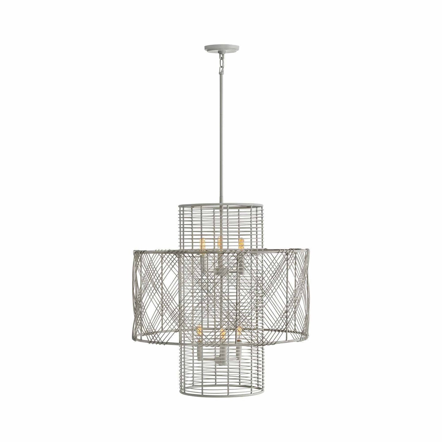 Nikko Chandelier in Light Ashwood (6-Light).