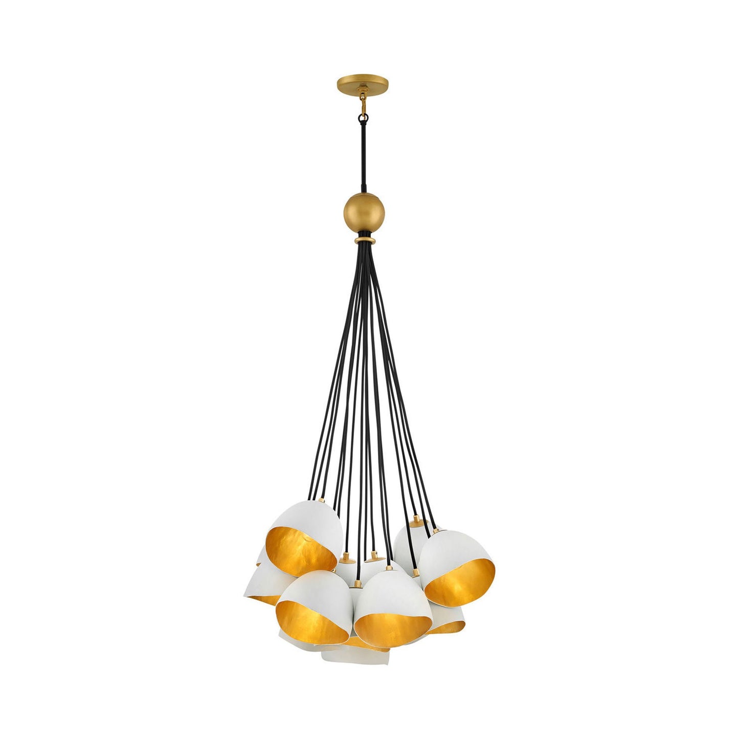 Nula Chandelier in Shell White.