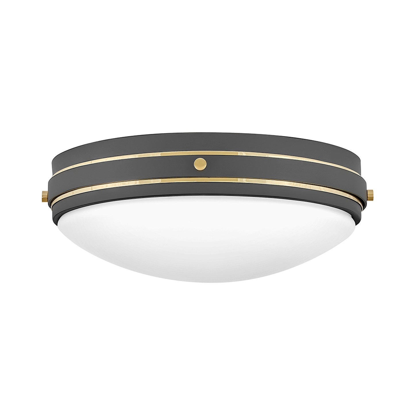 Oliver Flush Mount Ceiling Light in Dark Matte Grey (Medium).