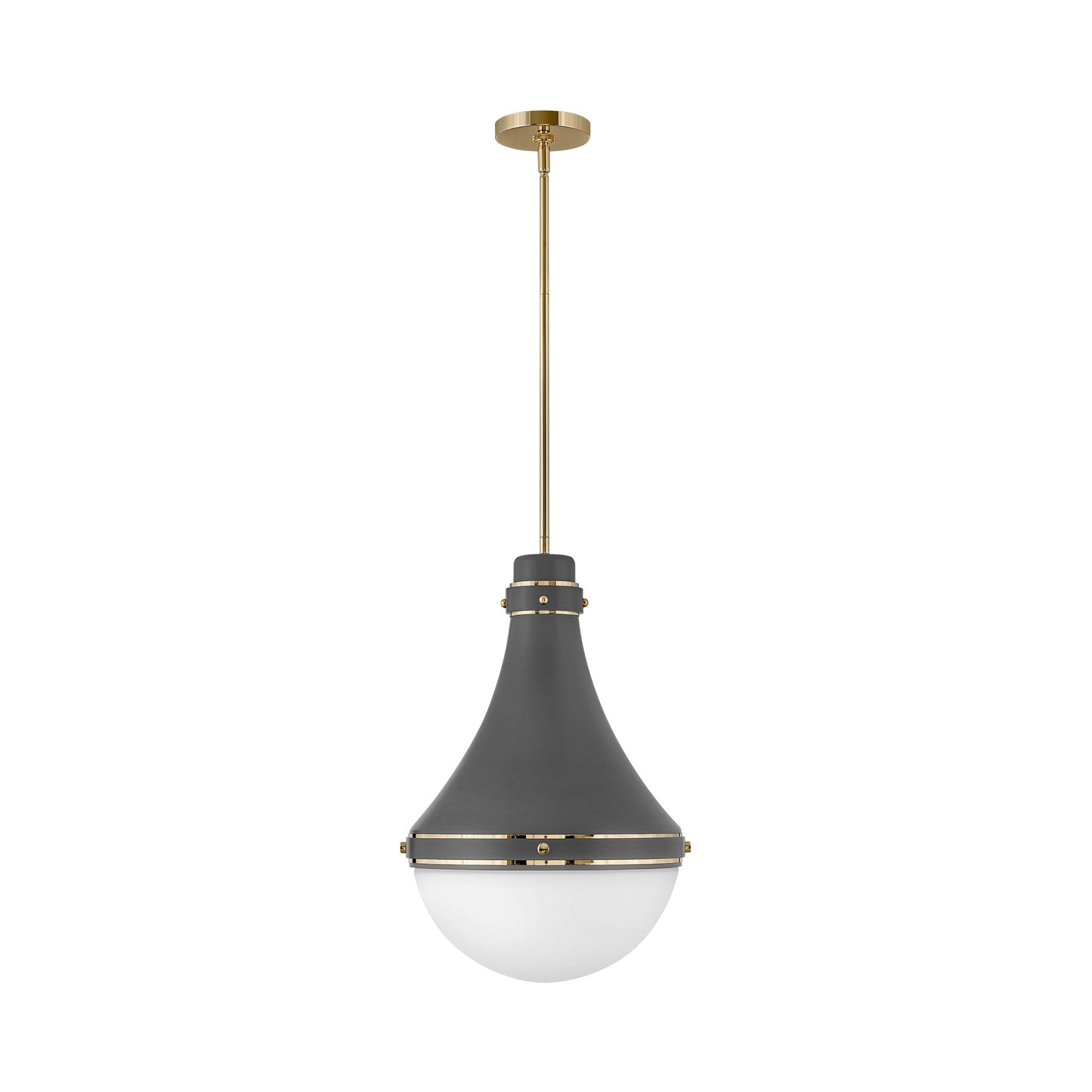 Oliver Pendant Light in Dark Matte Grey (Medium).