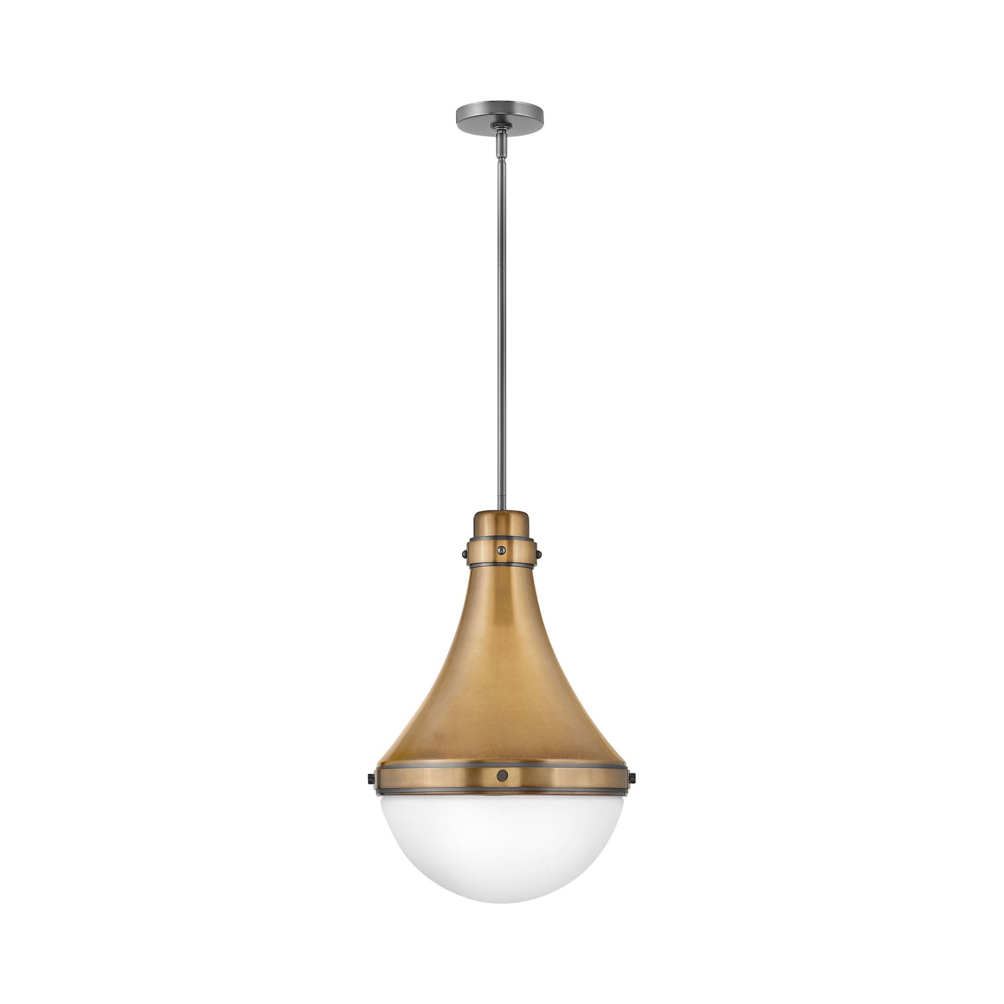 Oliver Pendant Light in Heritage Brass (Medium).