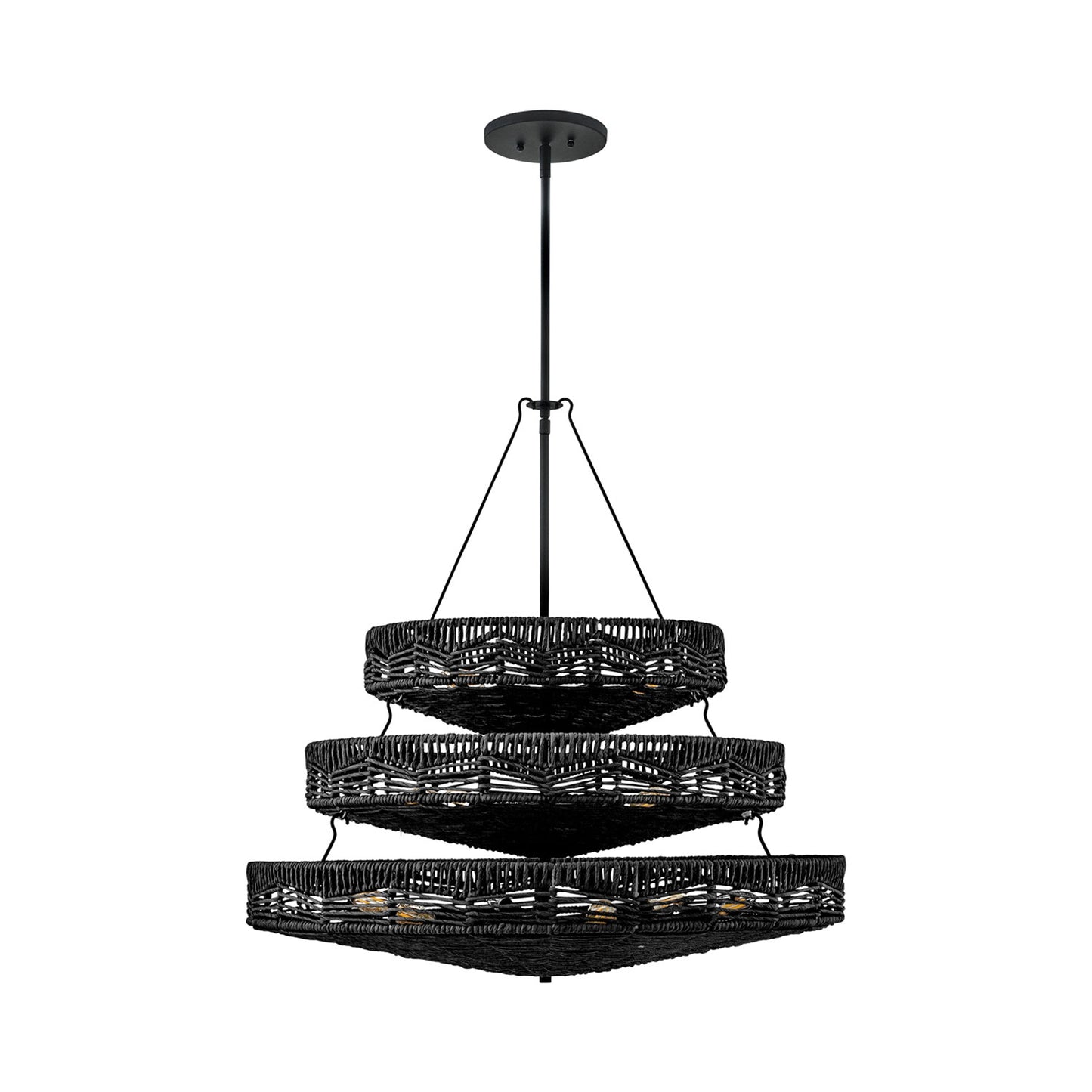 Ophelia Chandelier in Black Shade.