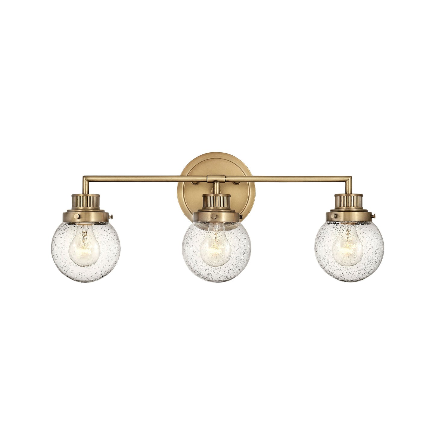Poppy Bath Vanity Light in Heritage Brass (3-Light).